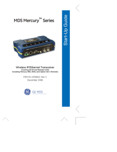 Start-Up Guide MDS Mercury Series