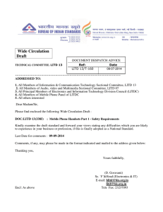 Wide Circulation Draft - Bureau of Indian Standards
