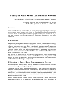 Security in Public Mobile Communication Networks