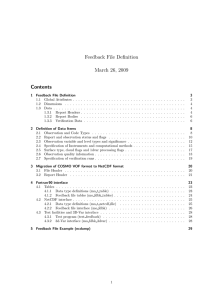 Feedback File Definition March 26, 2009 Contents