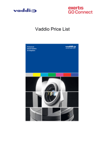 Vaddio Price List - Exertis GO Connect