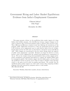 Government Hiring and Labor Market Equilibrium: Evidence