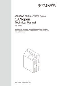 YASKAWA AC Drive-V1000 Option CANopen Technical Manual