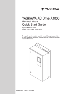 YASKAWA AC Drive A1000 IP54 Wall Mount