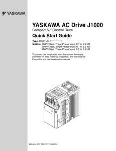 YASKAWA AC Drive J1000 - Inverter Drive Supermarket