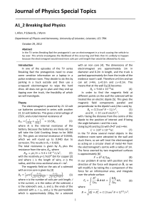 Journal of Physics Special Topics