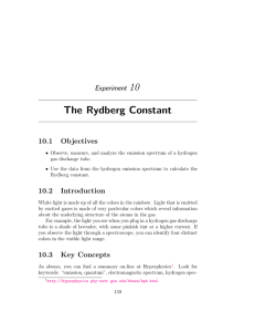 The Rydberg Constant