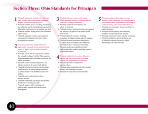 Ohio Standards for Principals - Ohio Department of Education
