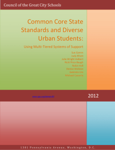 Common Core State Standards and Diverse Urban Students: Using