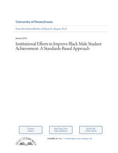 Institutional Efforts to Improve Black Male Student Achievement: A