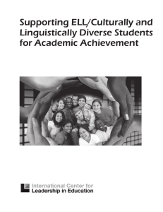 Supporting ELL/Culturally and Linguistically