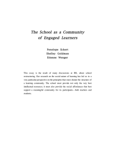 The School as a Community of Engaged Learners