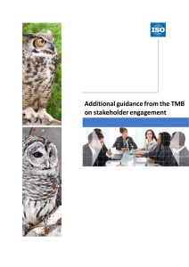 Additional guidance from the TMB on stakeholder engagement