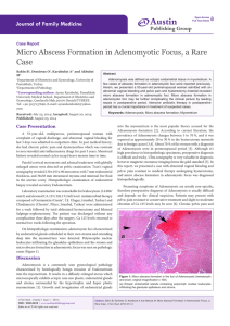 Micro Abscess Formation in Adenomyotic Focus, a Rare Case