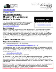Debtor`s Examination Step by Step Guide