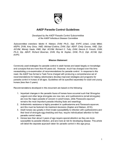 AAEP Parasite Control Guidelines - American Association of Equine