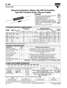 Wirewound Resistors, Military, MIL-PRF