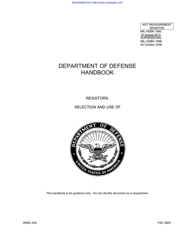 department of defense handbook