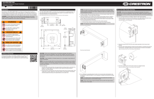 Installation Guide: CSA-ARCH5-BRKT-MAN