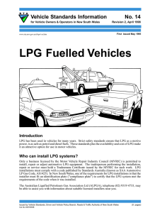 LPG Fuelled Vehicles - Roads and Maritime Services