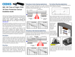 IMS 100 Time of Flight (TOF) 3D Door Protection