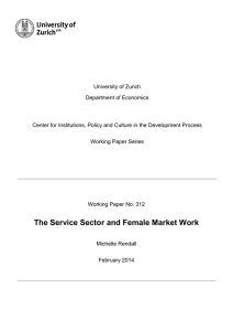The Service Sector and Female Market Work