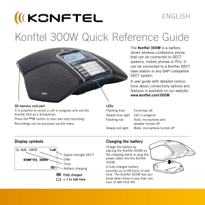 Konftel 300W Quick Reference Guide