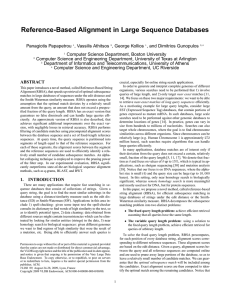 Reference-Based Alignment in Large Sequence Databases