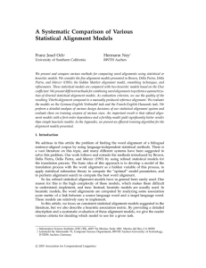 A Systematic Comparison of Various Statistical Alignment Models