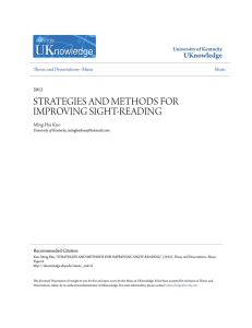 strategies and methods for improving sight-reading