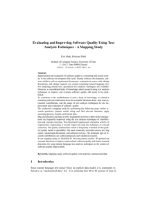 Evaluating and Improving Software Quality Using - CEUR