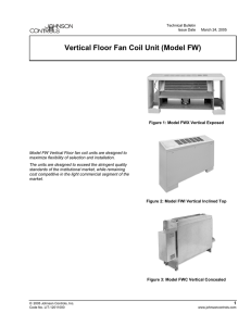 Vertical Floor Fan Coil Unit (Model FW) Technical Bulletin