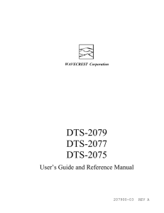 the DTS-2079 Product Manual