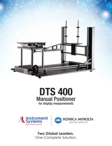 the DTS 400 Brochure. - Konica Minolta Sensing Americas, Inc.