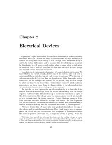 Chapter 2 Electrical devices: Voltage and current sources, resistors