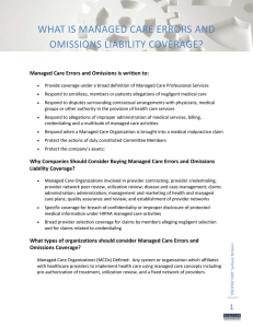 what is managed care errors and omissions liability coverage?