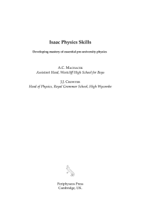 Isaac Physics Skills - TCM
