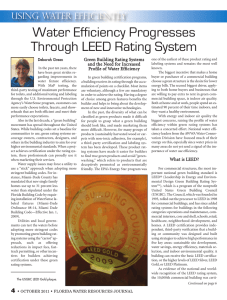 Water Efficiency Progresses Through LEED Rating System