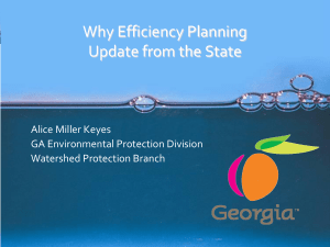 Why Efficiency Planning Update from the State