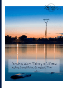 Energizing Water Efficiency in California: Applying