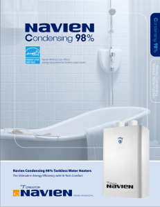 Navien Condensing 98% Tankless Water Heaters