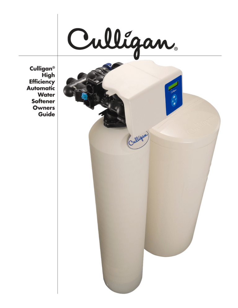 how to manually regenerate culligan water softener