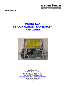 model sga strain gauge transducer amplifier