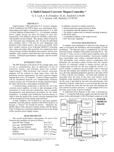 A Multi-Channel Corrector Magnet Controller