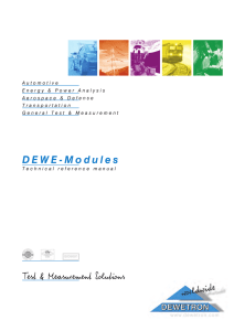DEWE-Modules - Dewetron Inc.