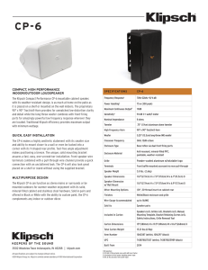 CP-6 Spec Sheet