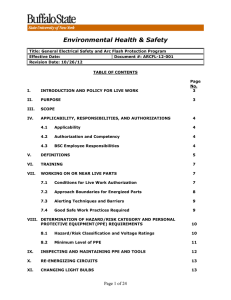 General Electrical Safety and Live Work Policy and Procedure