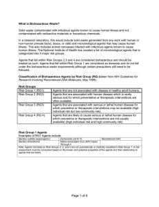 Classification Biohazardous Agents By Risk Group 4