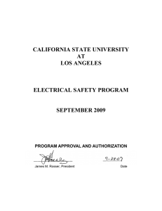 Electrical Safety Program - California State University, Los Angeles