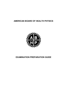 american board of health physics examination